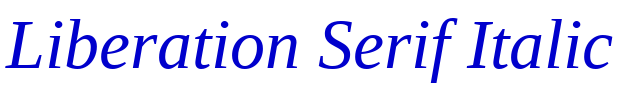 Liberation Serif Italic الخط